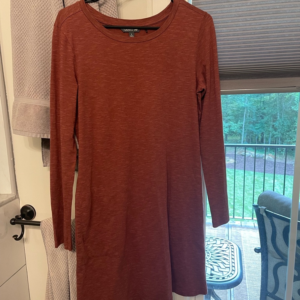 Toad&Co Long Sleeve Rust Dress